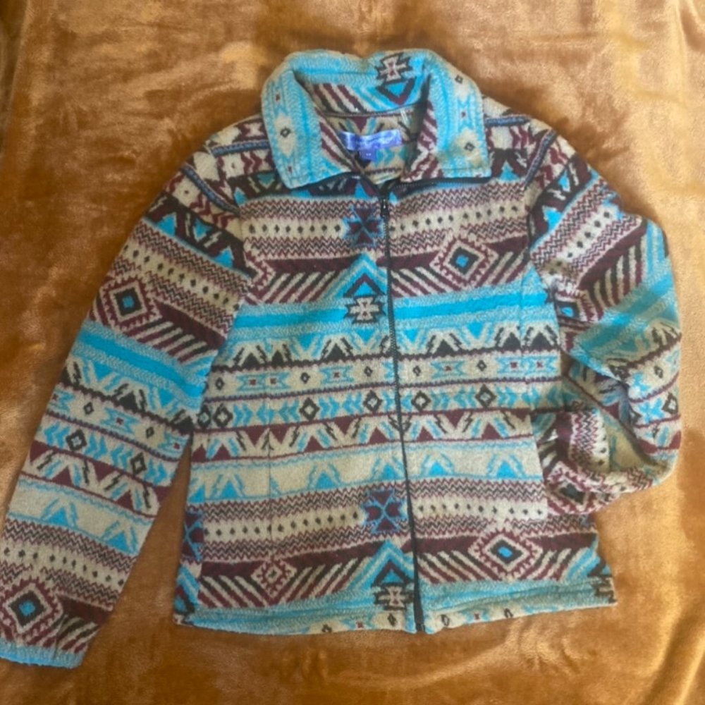 Rustic Mountain Patterned Jacket - image 1